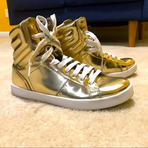 Zara Gold Hightop Shoes
